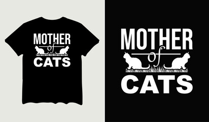Mother of cats t-shirt design for t-shirt quotes or poster svg printable cut file