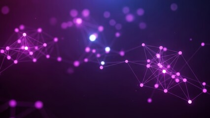 Fototapeta premium Abstract Network of Glowing Purple and Blue Lights (505) stock
