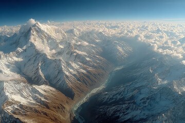 A bright, high-altitude view. Generative AI