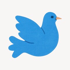 Obraz premium Blue bird flying illustration