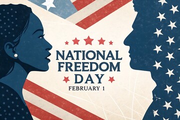 National Freedom Day: Silhouettes American Flag Imagery And February Celebration of Unity and Patriotism

