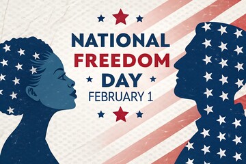 National Freedom Day: Silhouettes American Flag Imagery And February Celebration of Unity and Patriotism

