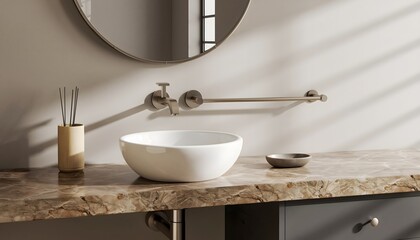 Modern Bathroom Countertop and Sink