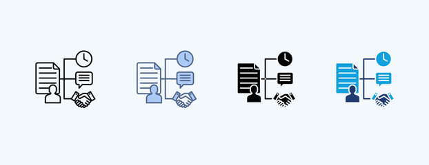 Management Skills Multiple Icon Illustration Vector