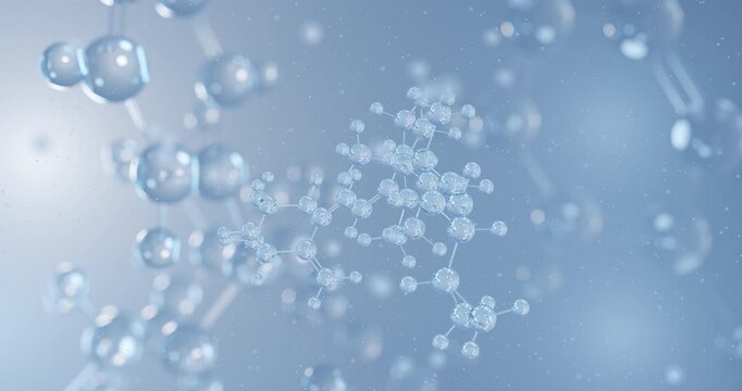 Calcipotriol rotating 3D model of vitamin d analog, seamless looped video
