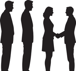 silhouettes of people