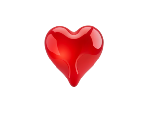 Glossy Red 3D Heart Icon