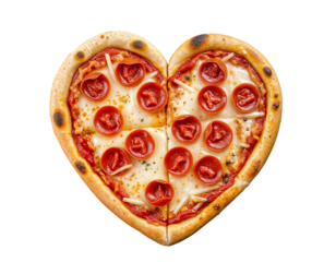 Heart-Shaped Pepperoni Pizza for Valentine's Day