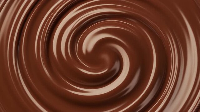 swirl of chocolate liquid condensed milk melted block chocolate continuous loop