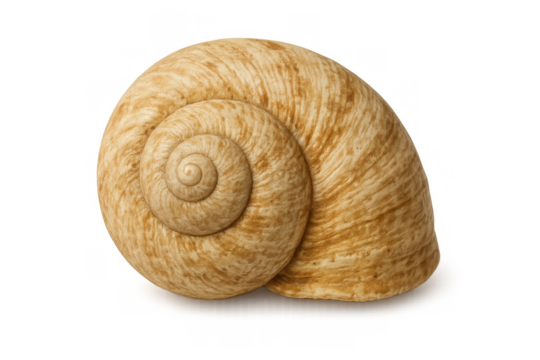 Snail shell showing spiral fibonacci sequence pattern, mollusk nature abstract design for geometry and growth concepts - Powered by Adobe