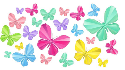 Fototapeta premium Colorful butterfly collection