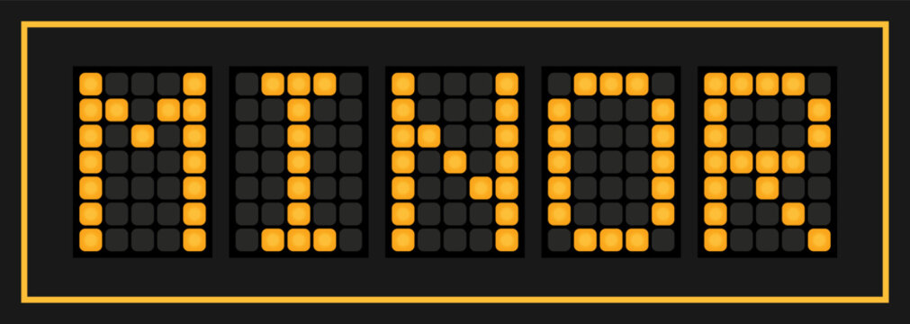 Orange color led banner in word minor on black background