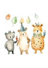 Naklejka premium Mammal animal party cute.
