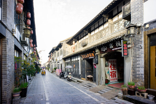 Old Street Ming and Qing Historical and Cultural District in Bozhou City, Anhui Province, China. November 10, 2025.