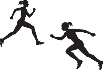 runners vector silhouettes, silhouette of a man, silhouette, runner, athlete, silhouettes, player, sports, ball, vector, sport, run, people, football, jump, men, action, running, body, jogging, exerci