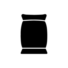 Simple black silhouette of a large bag or sack