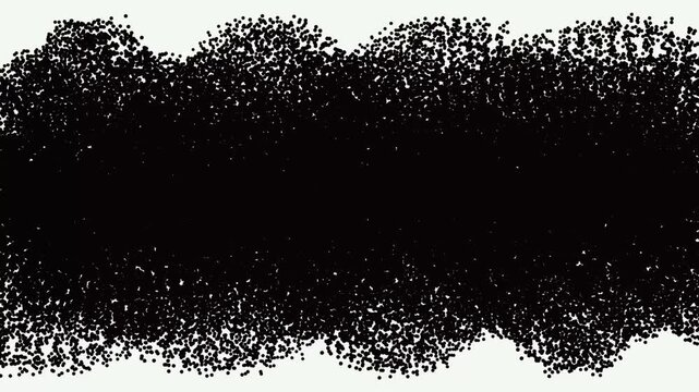 Abstract Black and White Noise Particle Field with Wave Motion
