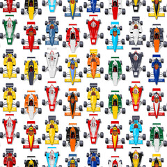 Race cars seamless pattern isolated. Available PNG format with transparency backgroung