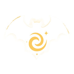 Fototapeta premium Abstract vector background design with a blue sun and clouds pattern illustration featuring swirling floral elements and light circles