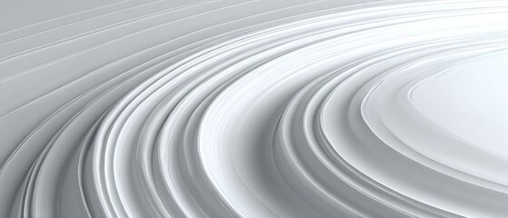 Obraz premium Abstract White Flowing Curves Background — Soft Minimal Wave Lines, Smooth 3D Surface Texture, Elegant Light Gray Design for Luxury, Technology, and Modern Concepts