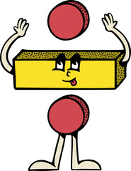 Divided By Math Symbol Character Mascot Vector Illustration