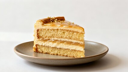 Delicious Piece of Salted Caramel Layer Cake