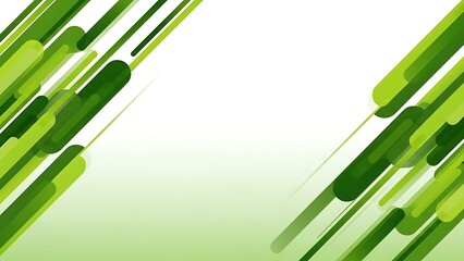 Abstract green stripes diagonal pattern background with white space