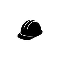 Black hard hat icon representing safety and construction work