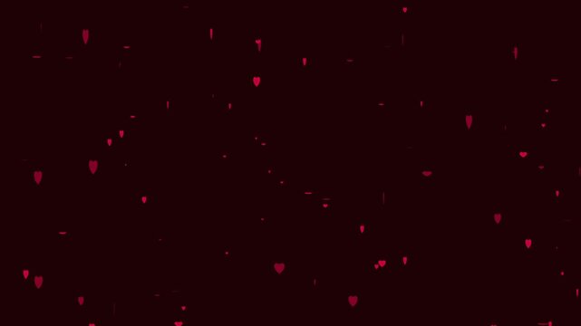 Falling red rose petals overlay
