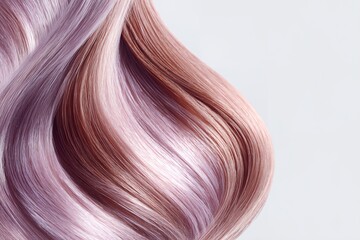 Woman's hair is curled and has a pink and brown color