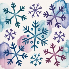 Merry Christmas watercolor trees collection Happy New Year card, posters.
