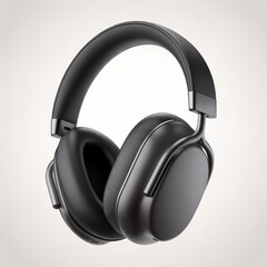 White wireless headphones on white background
