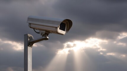 Surveillance under dramatic stormy skies