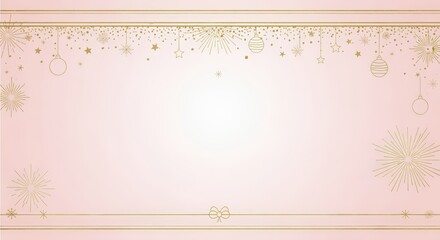 Celebratory new year&rsquo;s eve event festive atmosphere background design gold decorations elegant layout concept art for invitations and greeting cards