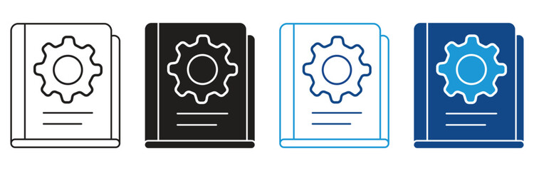 It Service Catalog Icon Set Multiple Style Collection. Vector illustration.
