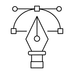 Rendering Engine Outline Vector Illustration Transparent Background