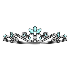 Prom tiara color stroke © Vexels