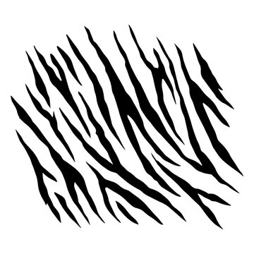 Tiger animal print pattern flat