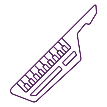 Keytar synth retro stroke