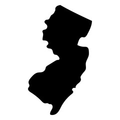 New Jersey usa map silhouette
