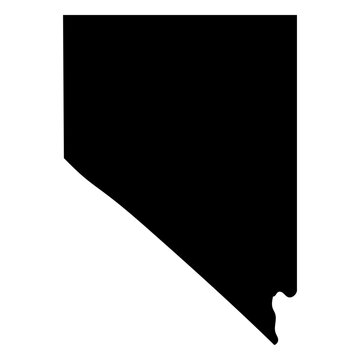 Nevada usa map silhouette