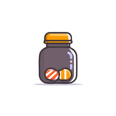 A beautiful Clipart collection, an Attractive Minimalist candy jar illustration, EPS format