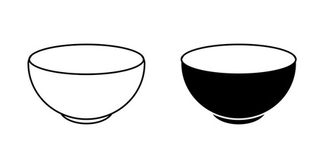 Mixing Bowl Icon &ndash; Minimal Kitchen Tool Symbol for Cooking and Baking UI