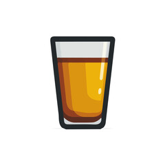 A minimal illustration, clipart set 
flat_2D_icon_of_a_glass_of_black_tea_isolated_an Attractive Minimalist illustration, a simple illustration with EPS format design