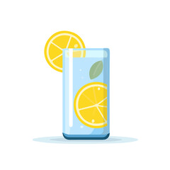A beautiful Clipart collection, an Attractive Minimalist illustration, a simple illustration with EPS format designو A_Simple_flat_2D_icon_of_a_glass_of_lemonade_isolated