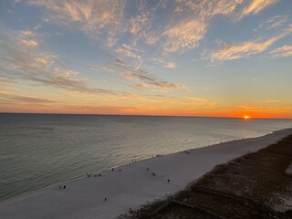 Sunset over Navarre Beach Florida coast
