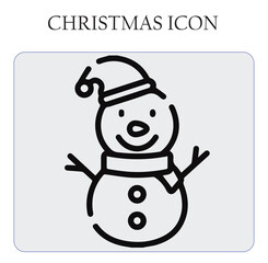 Christmas holiday icon vector featuring festive elements in a clean, modern, and minimal design suitable for seasonal branding and decorations.