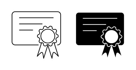 Certificate Icon Vector Badge &ndash; Award Document Symbol
