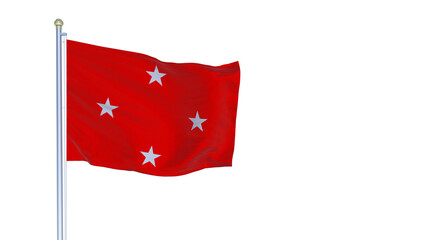 A bandeira da cidade de Londrina, Paraná, Brasil - Ilustração 3D	