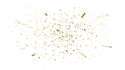 Gold confetti burst. PNG illustration of festive confetti background